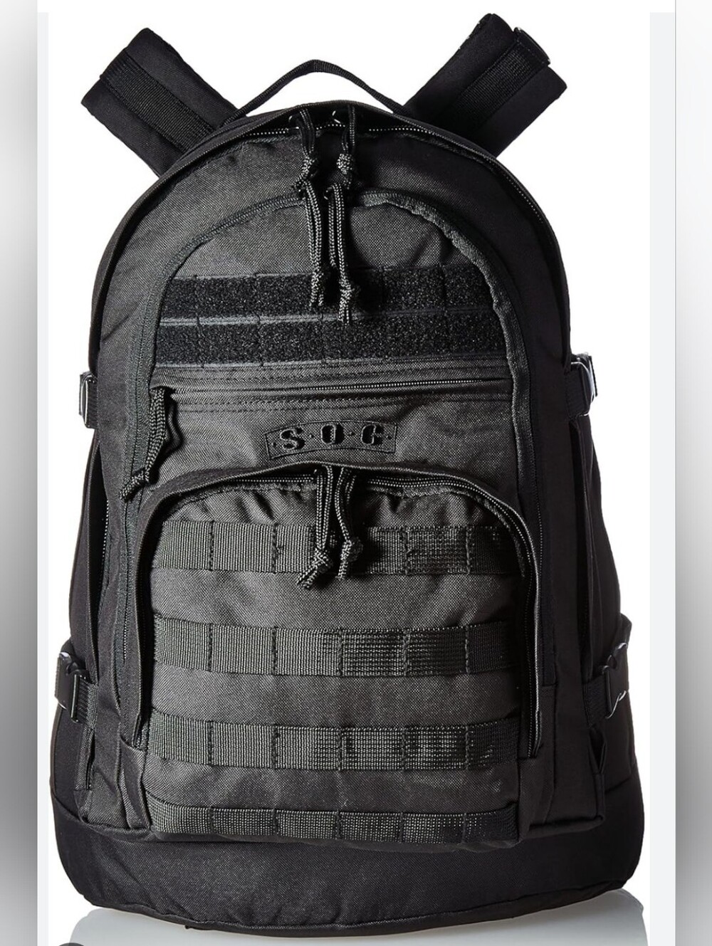 Sandpiper of California, black tactical multiple pocket backpack waist strap New